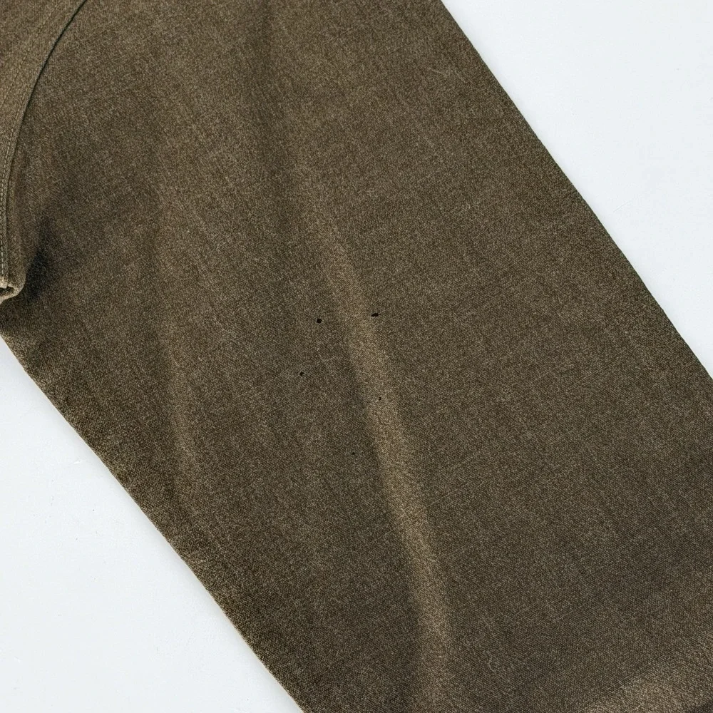 Vintage WWII US Army Officer Wool Shirt Brown Olive 14.5x32 Military